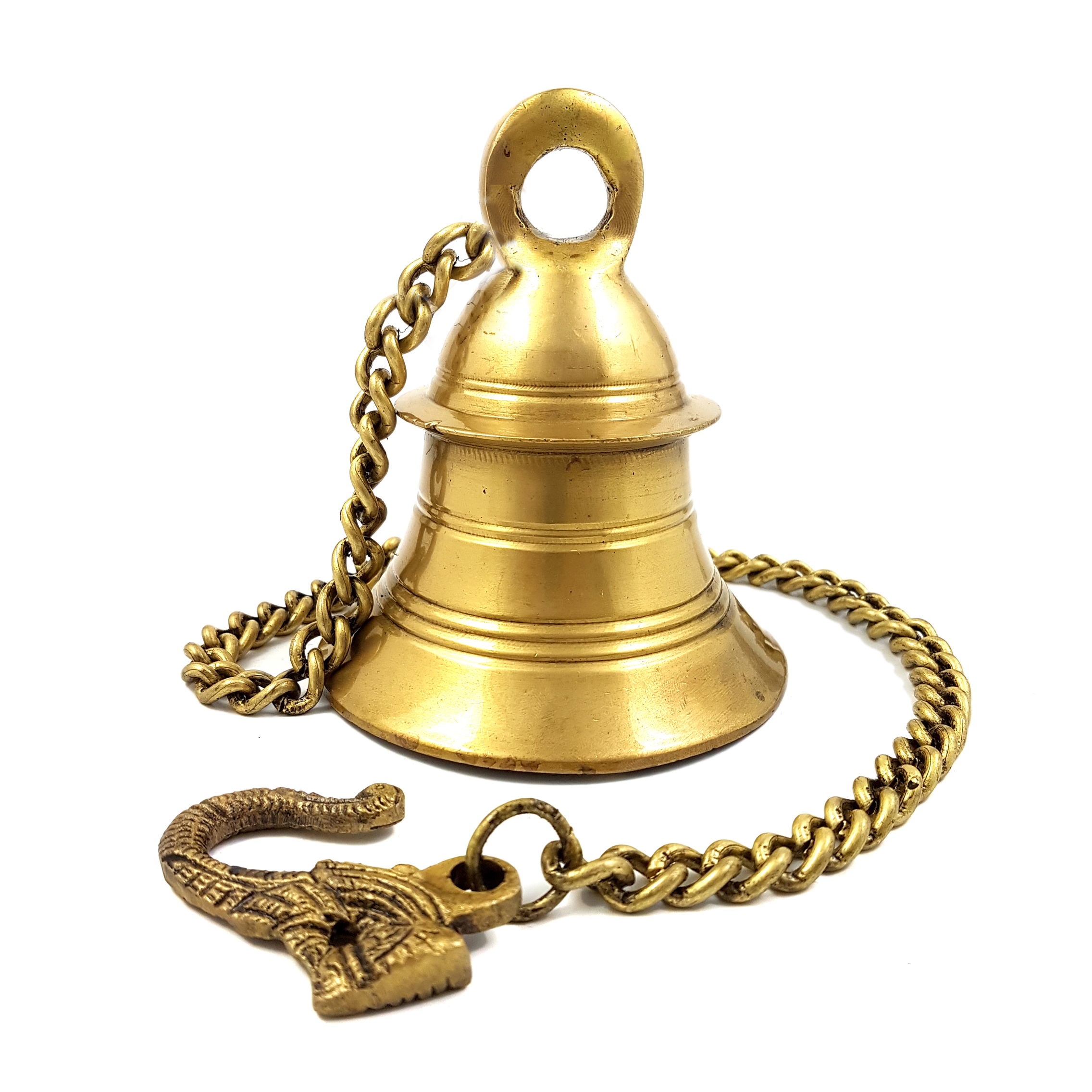 Brass Hanging Bell with Chain