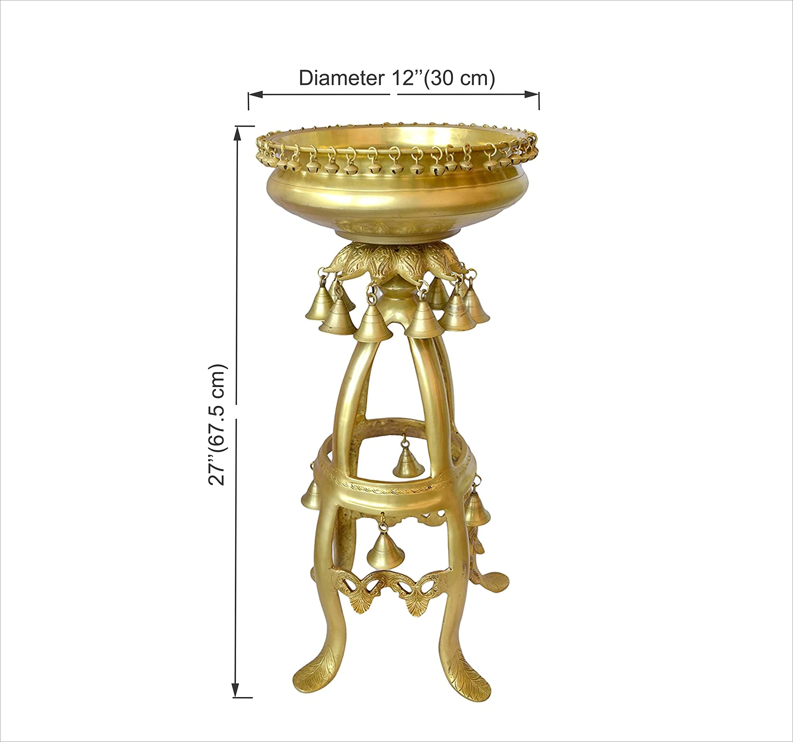 Brass Urli on Stand Showpiece