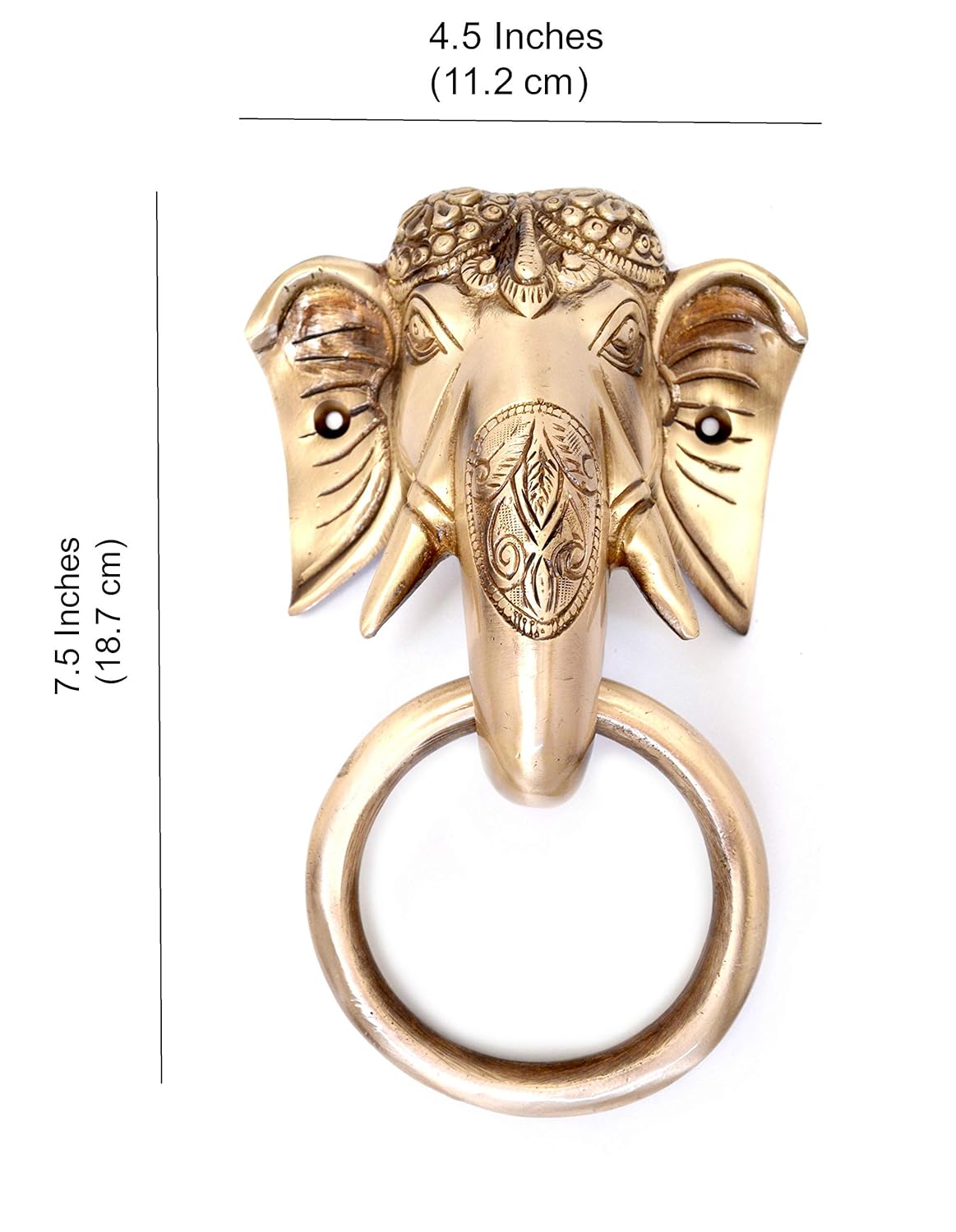 Tuskar Ganesha Brass Door Knocker, Door Knockers for Main Door