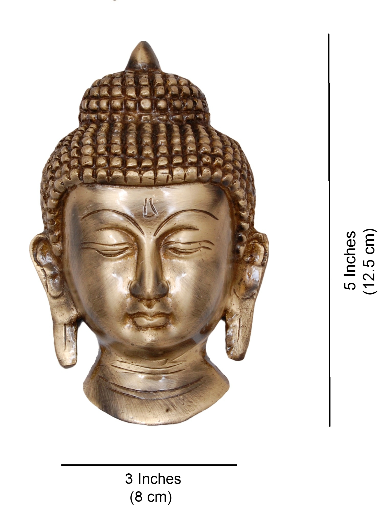 Buddha Face Brass Wall Hanging