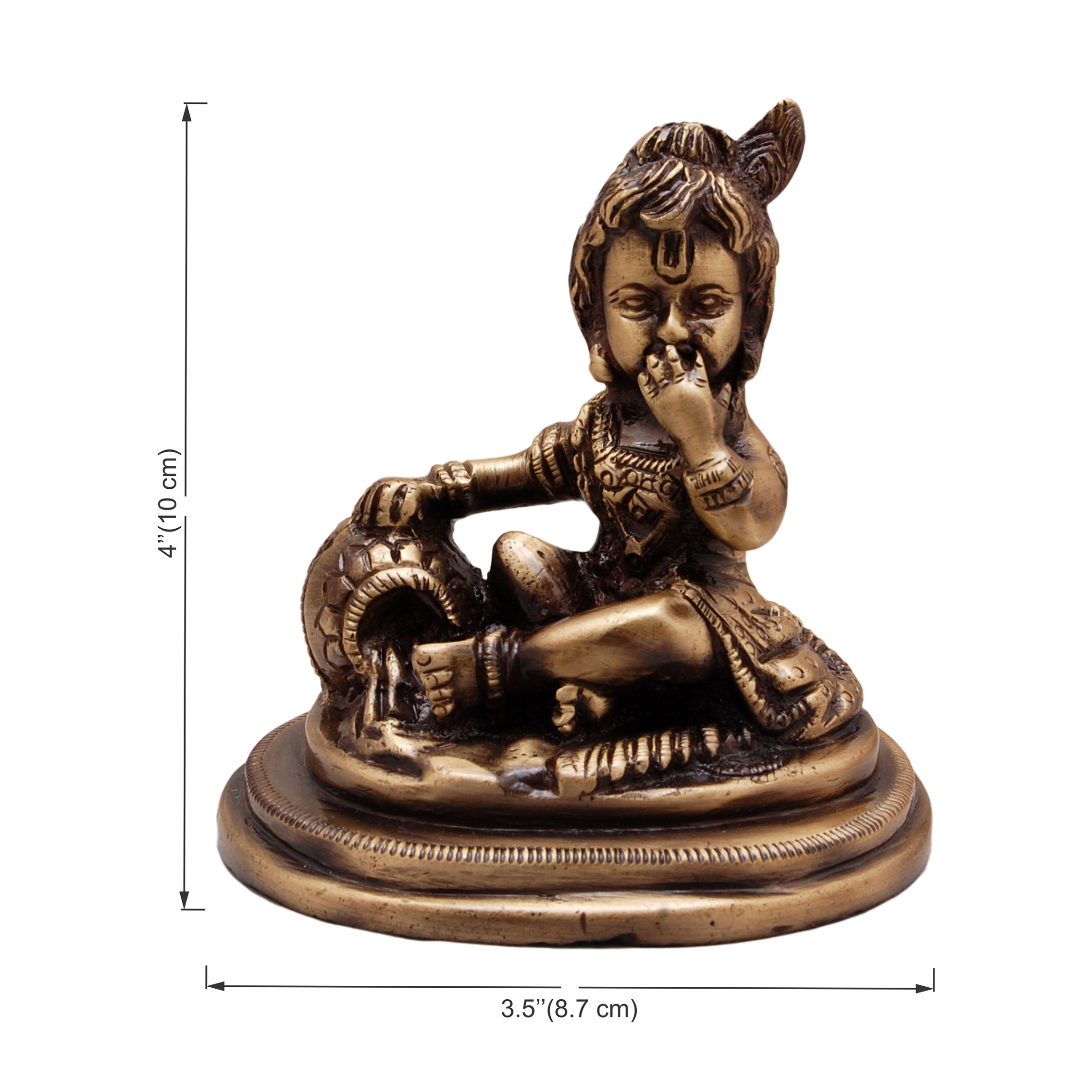 Brass Krishna Makhan Chor Idol
