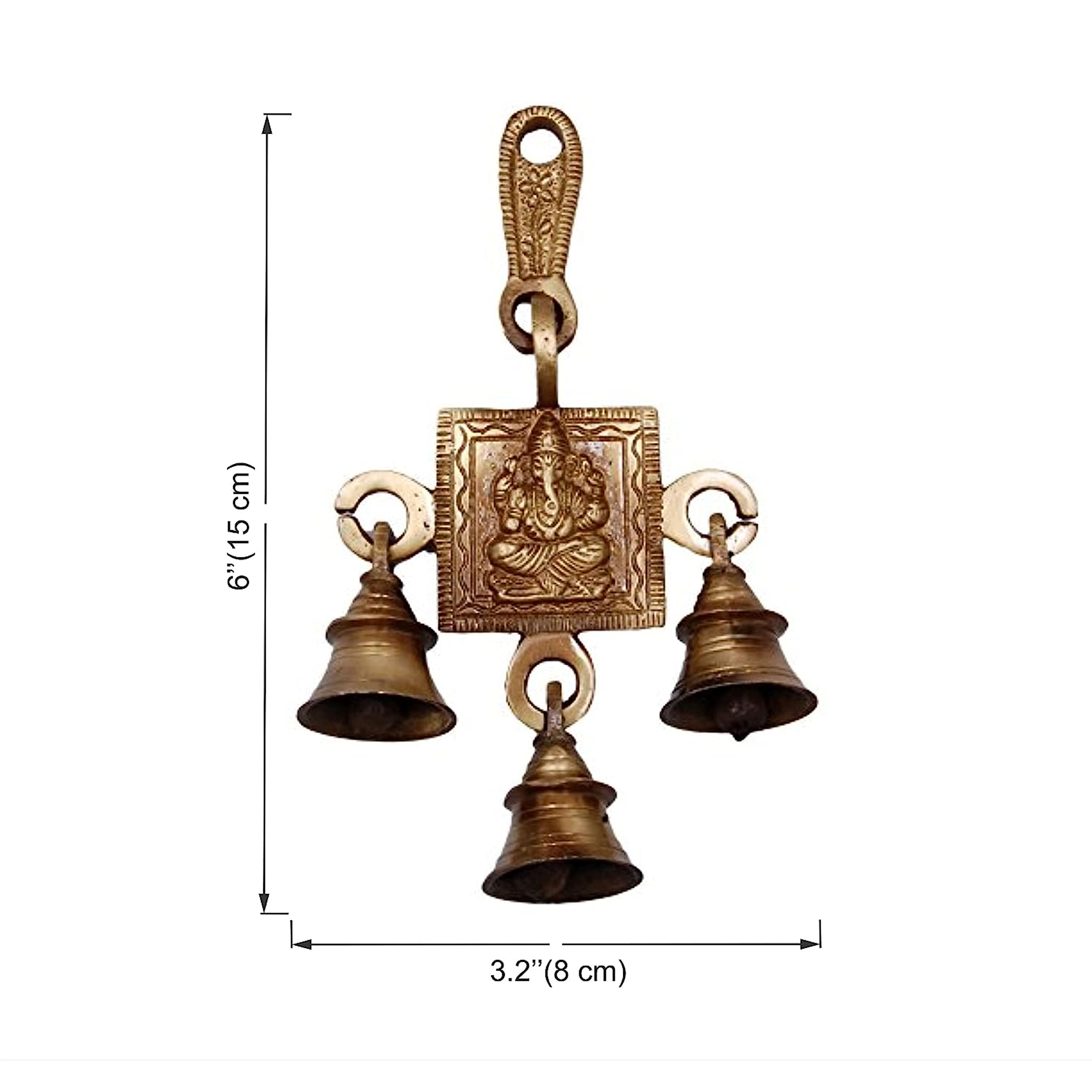 Brass Ganesh Laxmi Bells Set