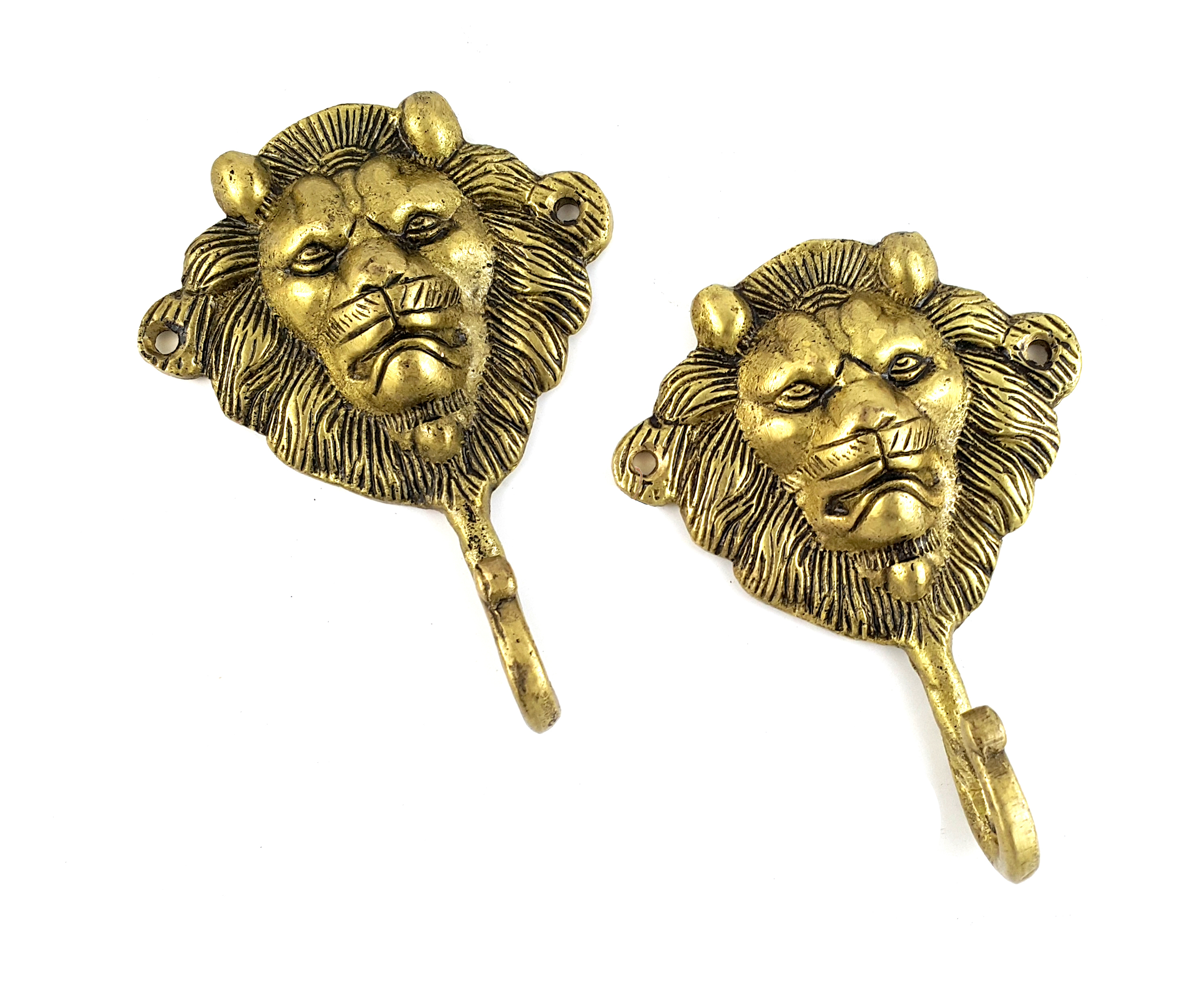 Brass Lion Face Key Hook/Holder
