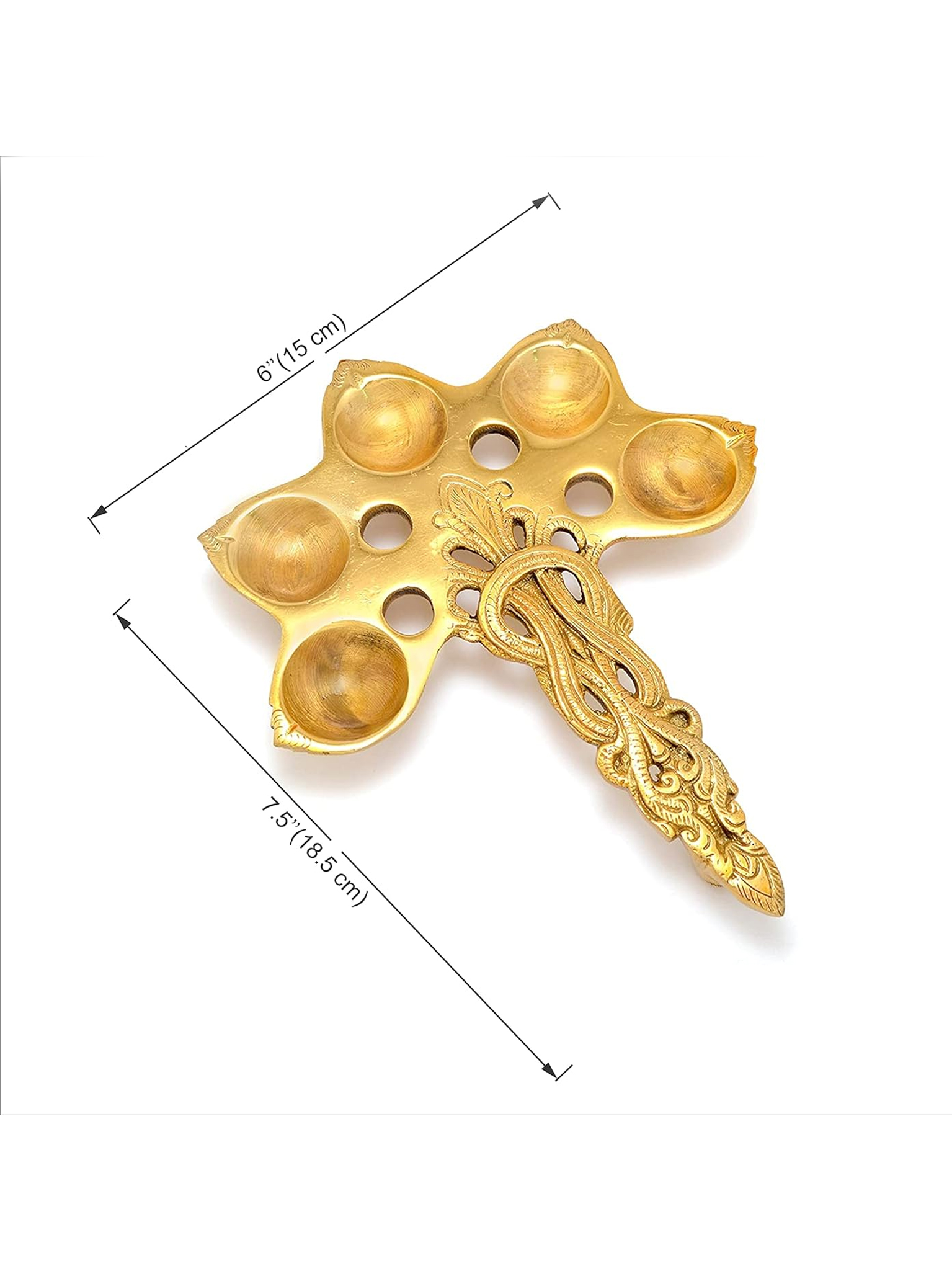 Brass Panchdeep Pooja Spoon