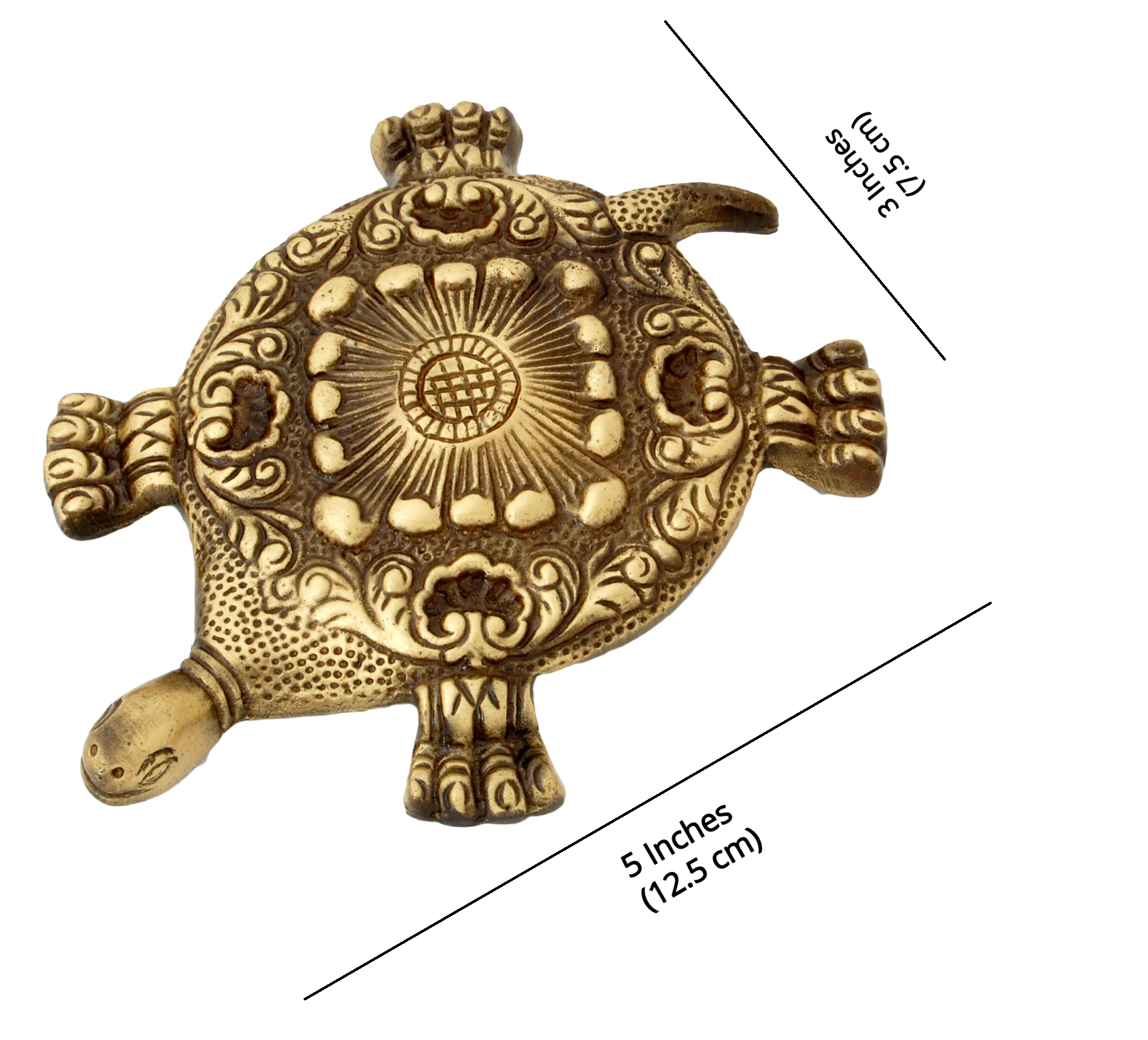 Brass 5 Inches Feng Shui Tortoise