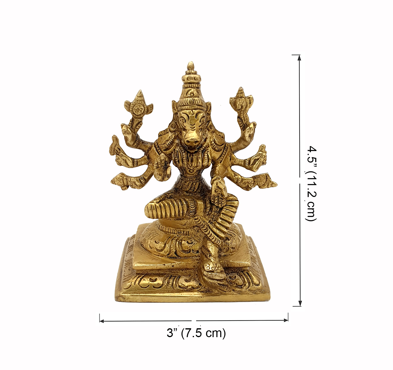 Brass 4.5 Inches Varahi Statue