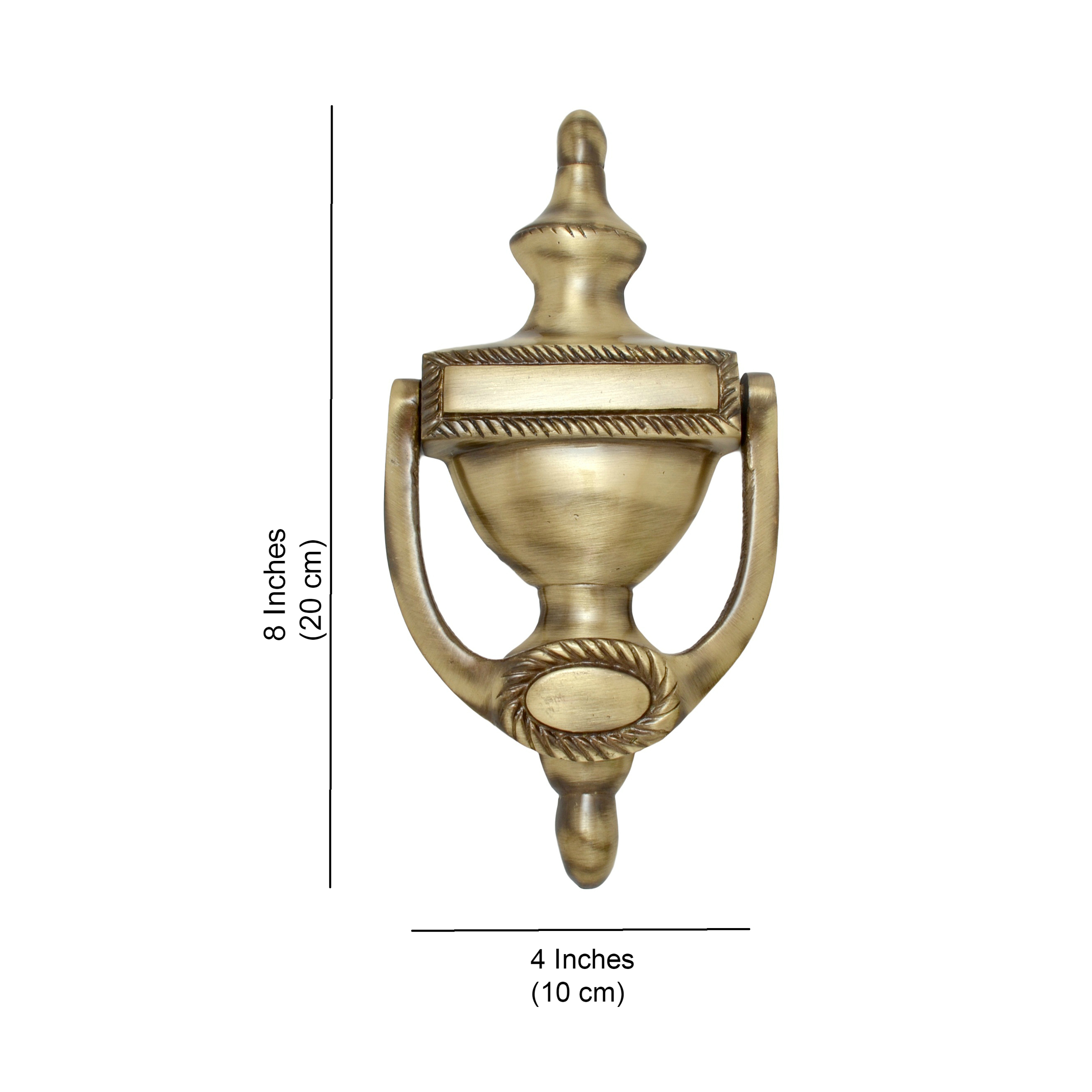 Georgian 8" Round Brass Door Knocker