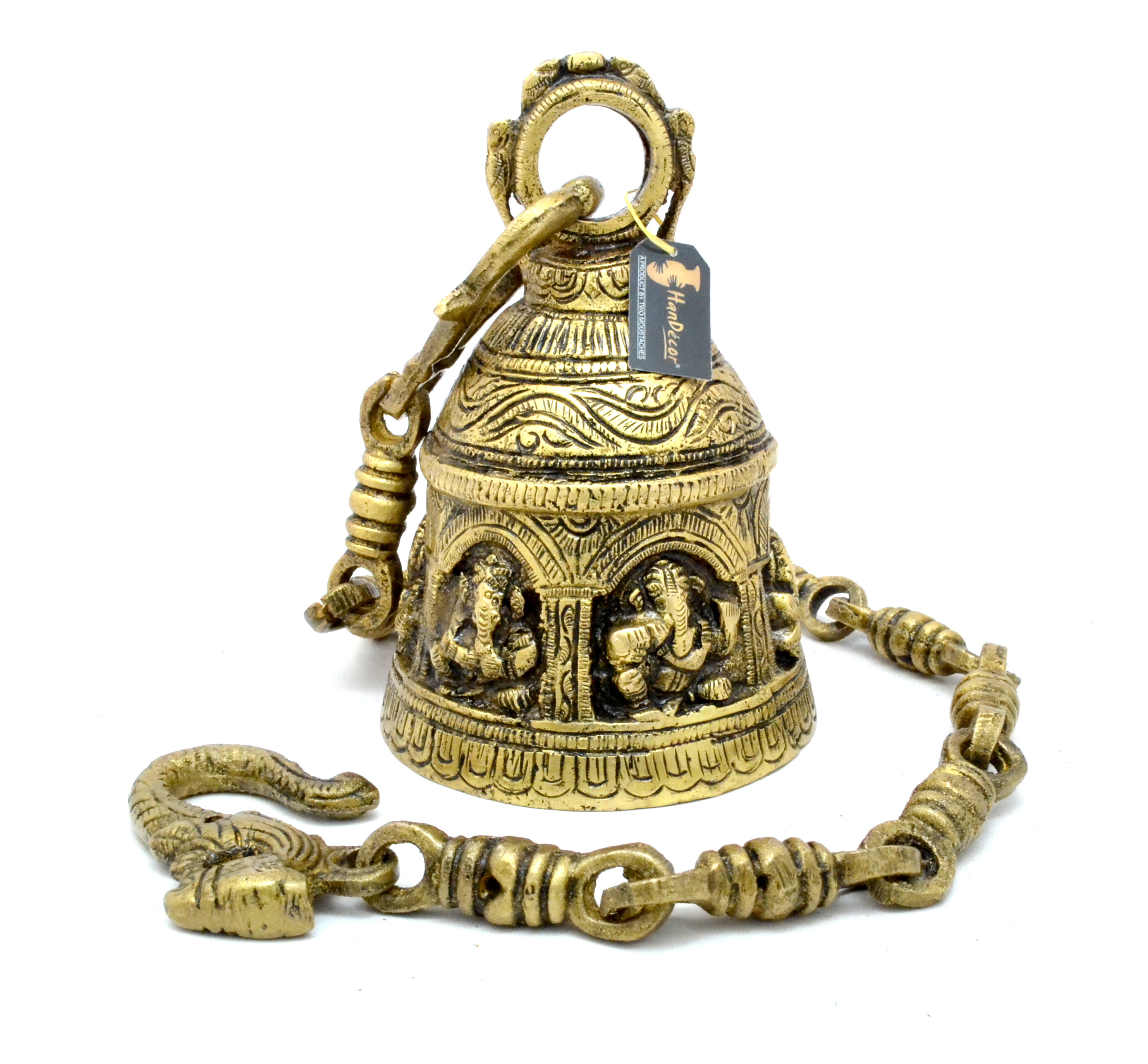Ganesha Design Brass Hanging Bell