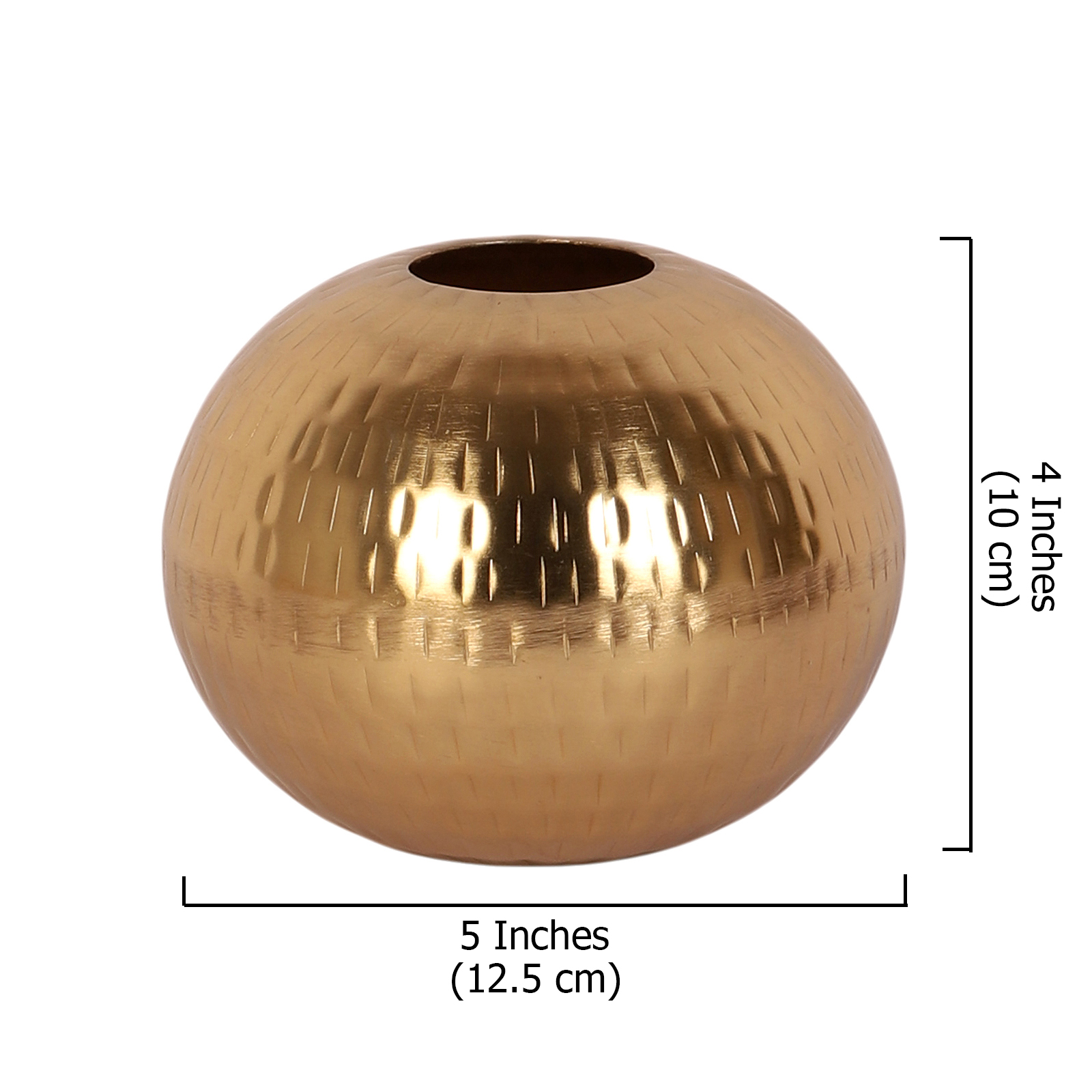 5 Inches Decorative Metal Flowers Vase