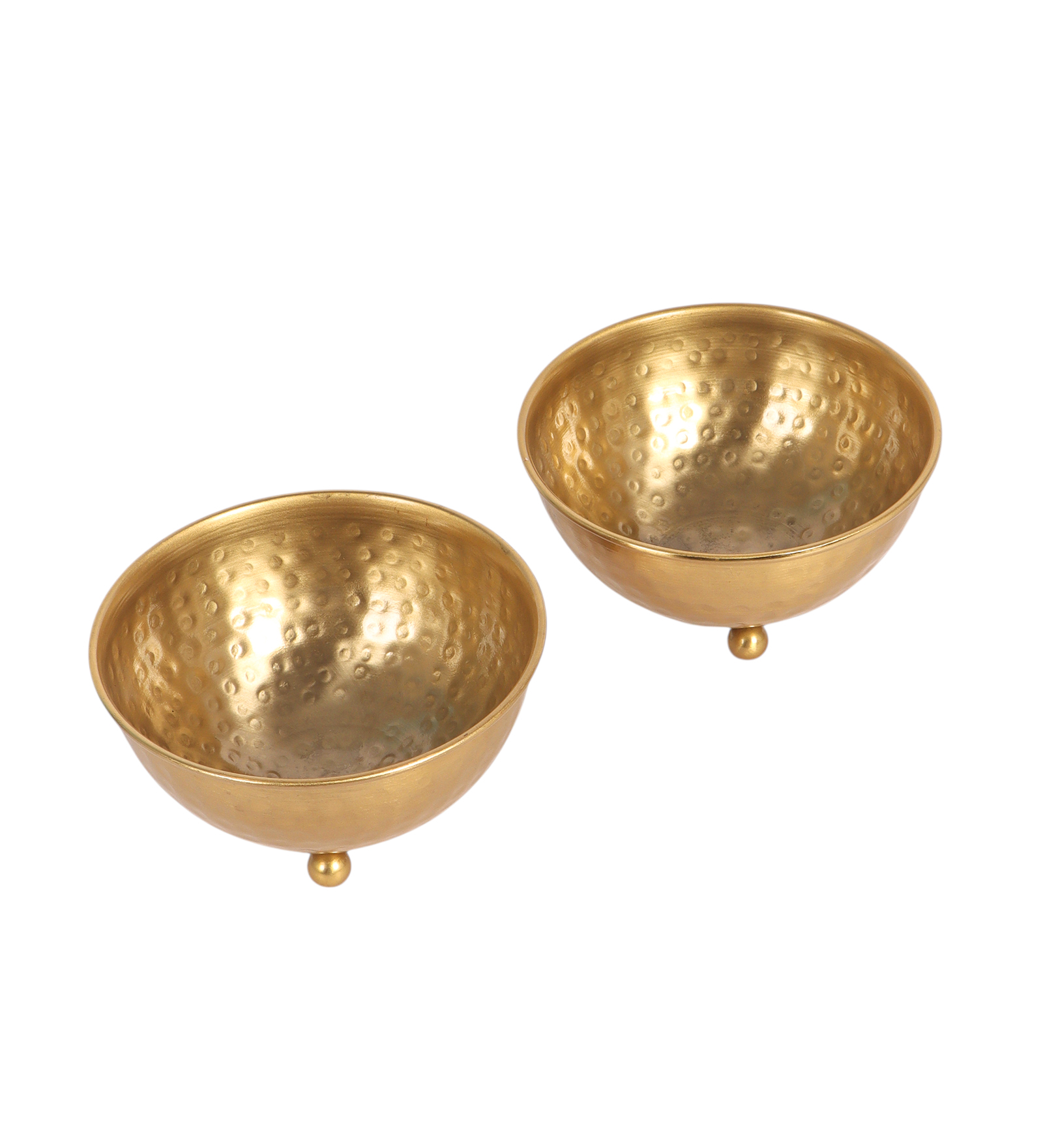 Hammered 5″ Metal Serving Bowls Decorative Metal Snack
