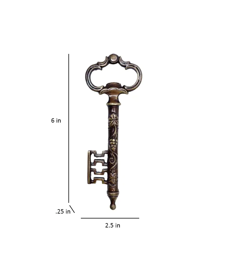 reasure Key Design Brass Bottle Opener