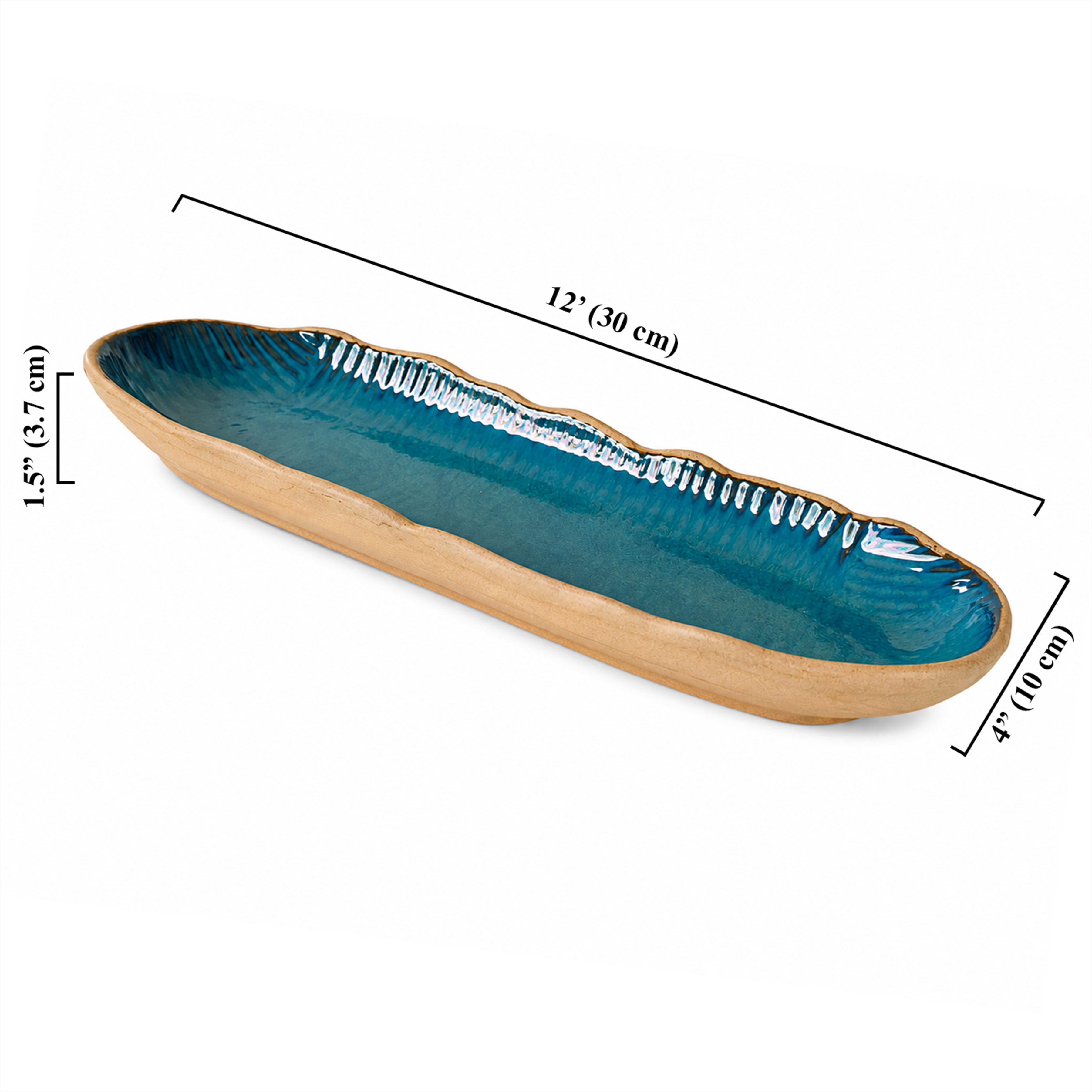 12 Inches Ceramic Serving Platter for Snacks & Appetizers
