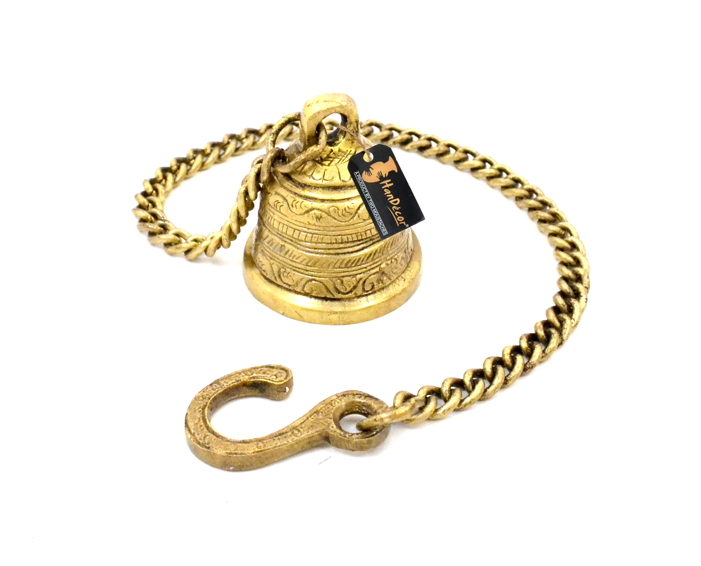 Brass Temple Hanging Bell with Chain
