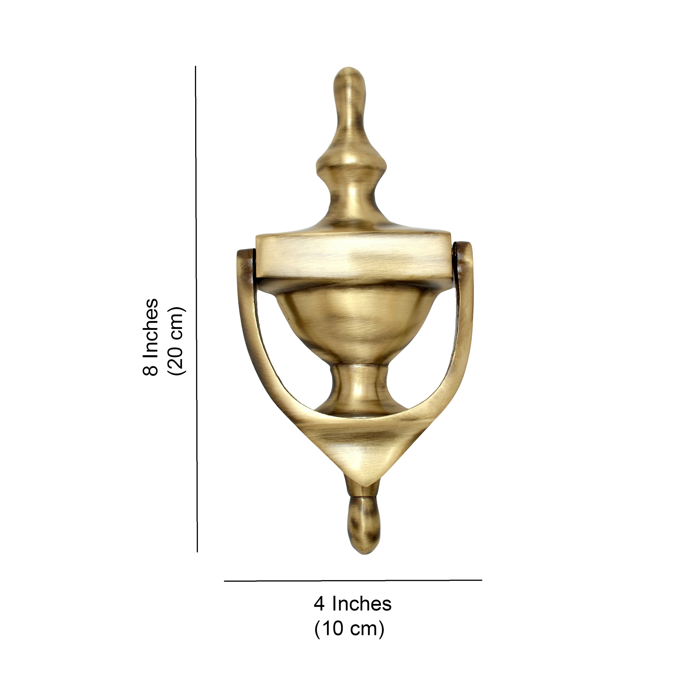 Georgian Design 8" Oval Brass Door Knocker