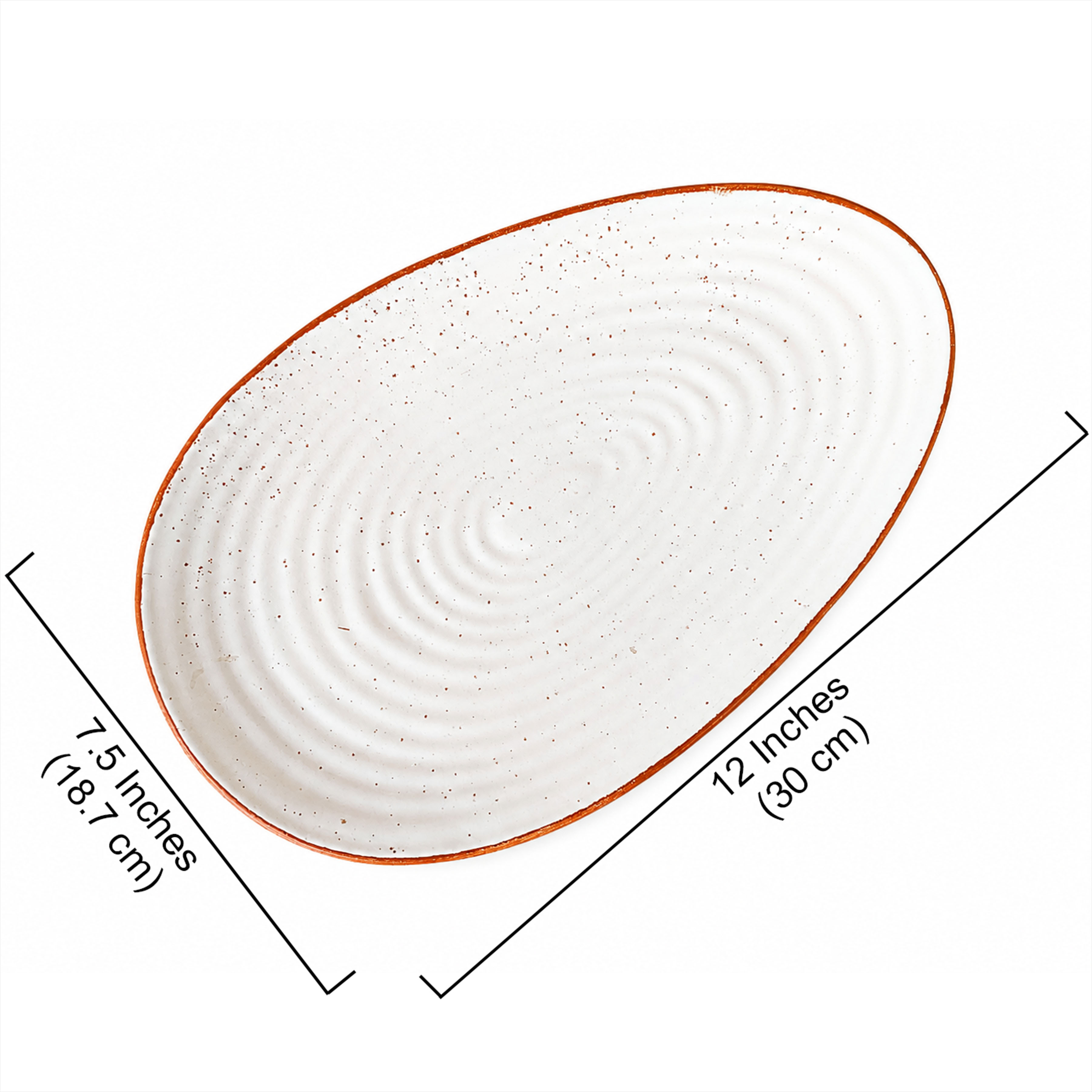 12 Inch Oval Ceramic Serving Platter