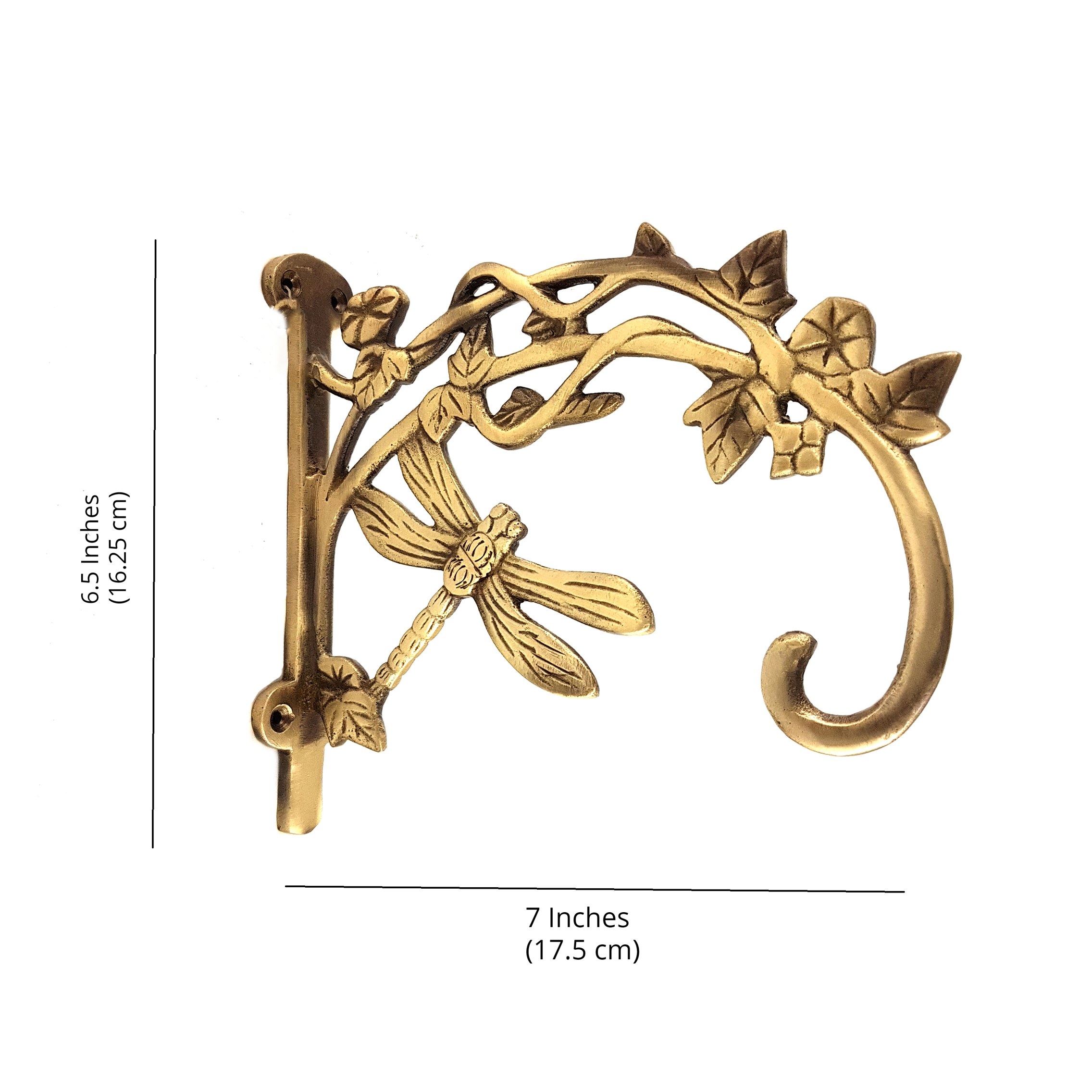 Brass Dragon Fly Style Handmade Wall Lantern Diya Hanger