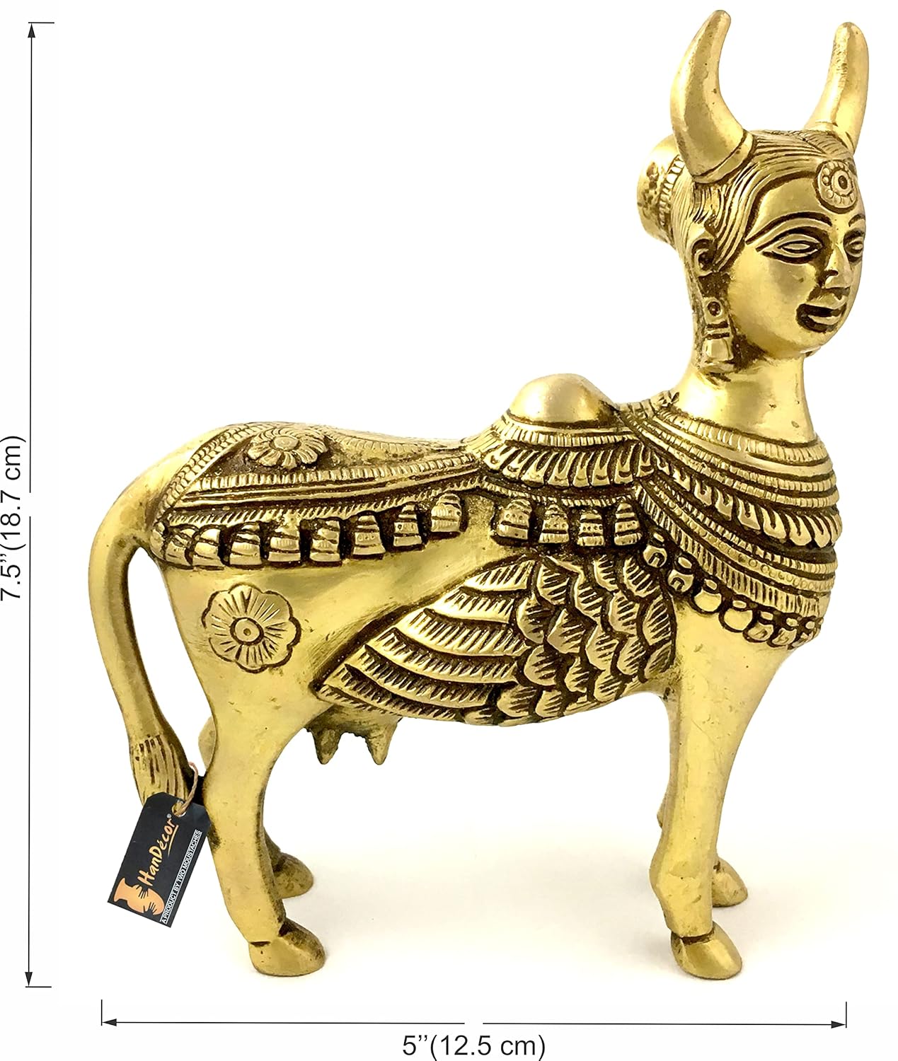 Brass Holy Kamdhenu Cow Statue