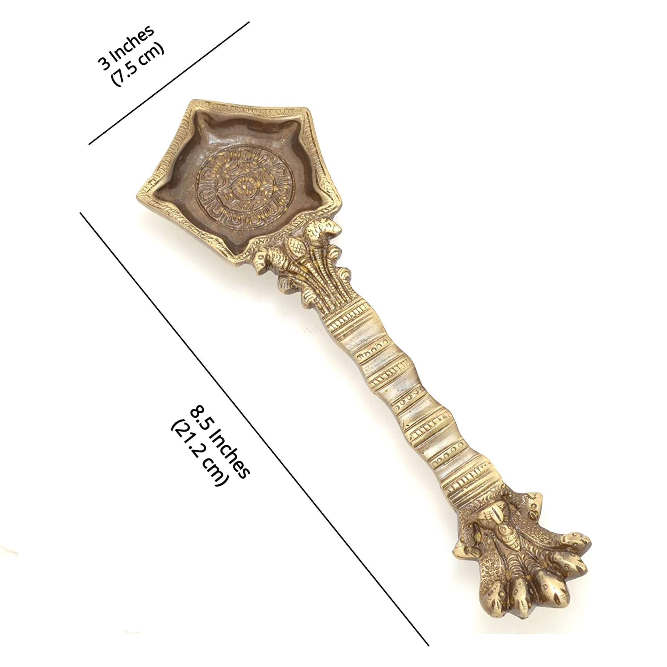 Brass Panchmukhi Nag Head Pooja Spoon