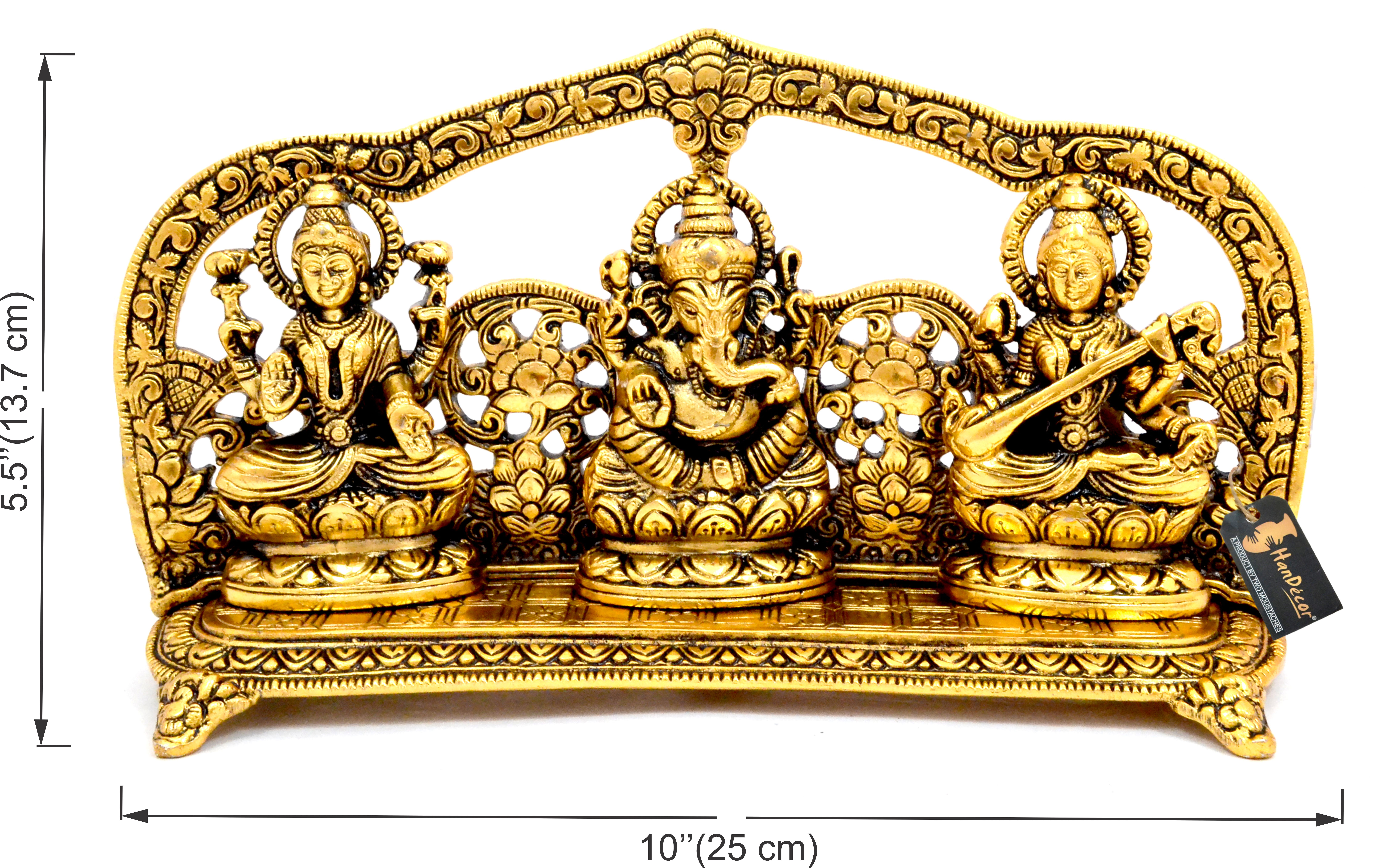 Aluminium Laxmi Ganesha Saraswati Idol