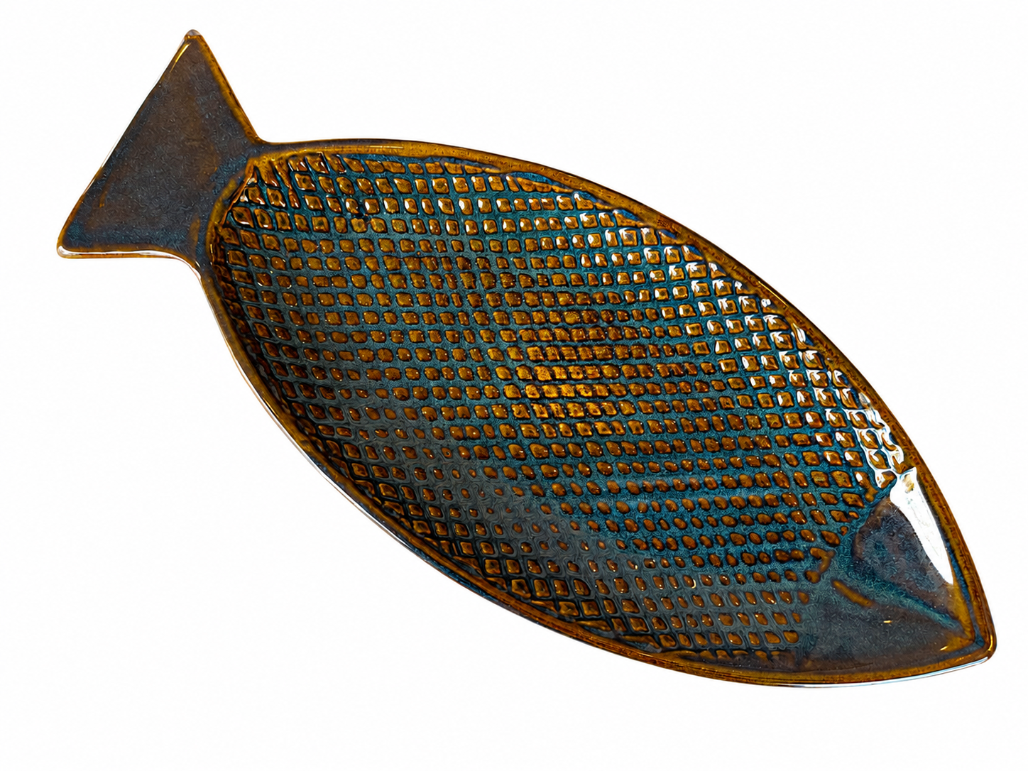 12 Inches Fish Shaped Ceramic Serving Platter