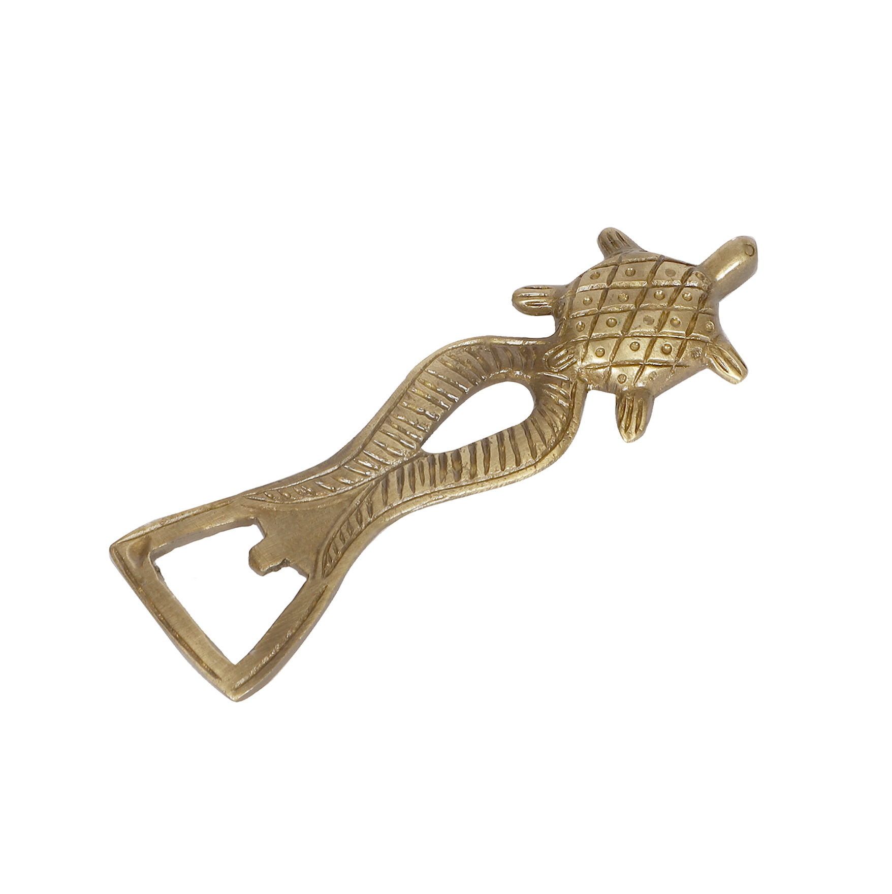 Tortoise Brass Bottle Opener