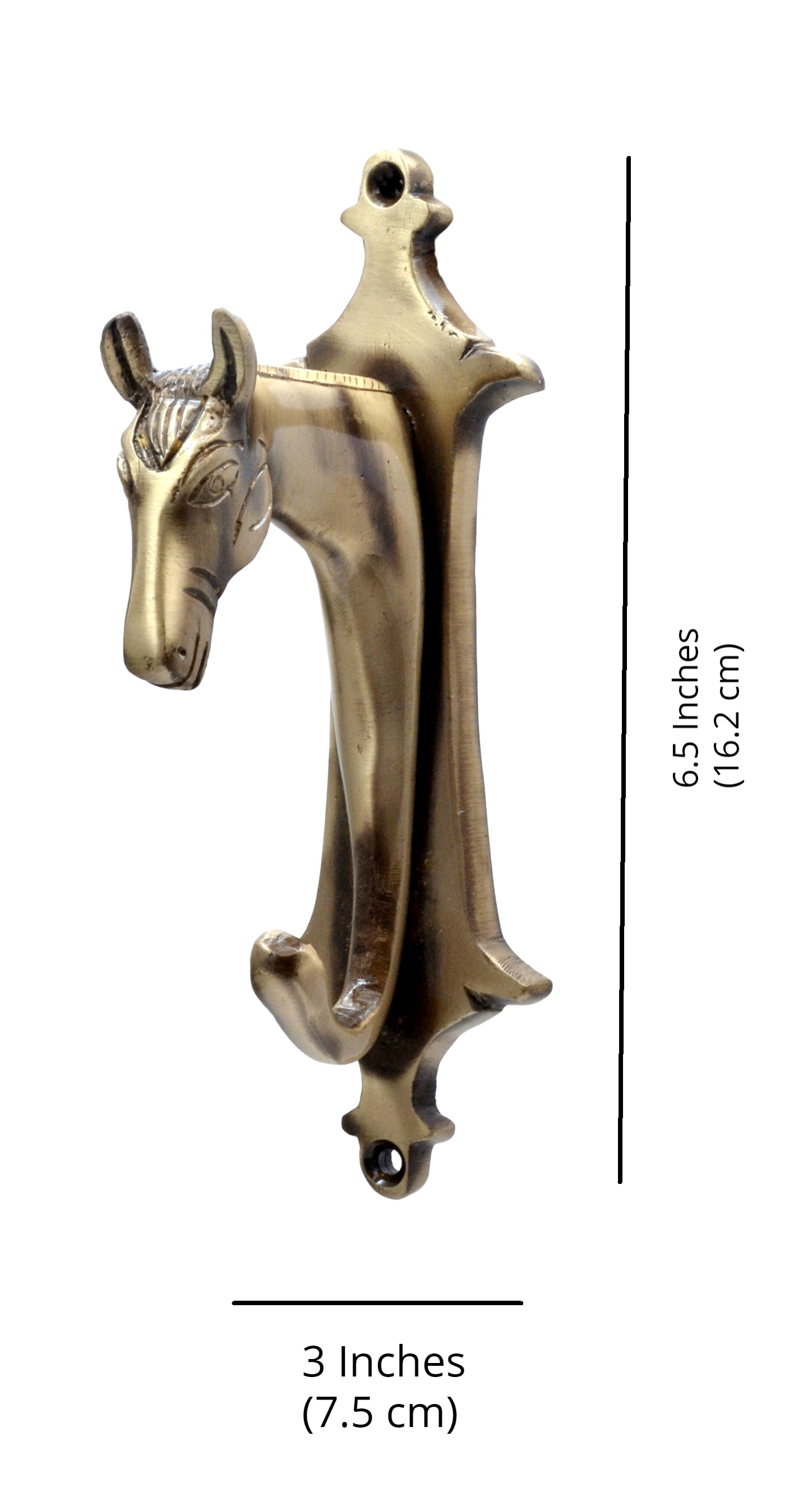 Horse Head Design Brass Key Holder