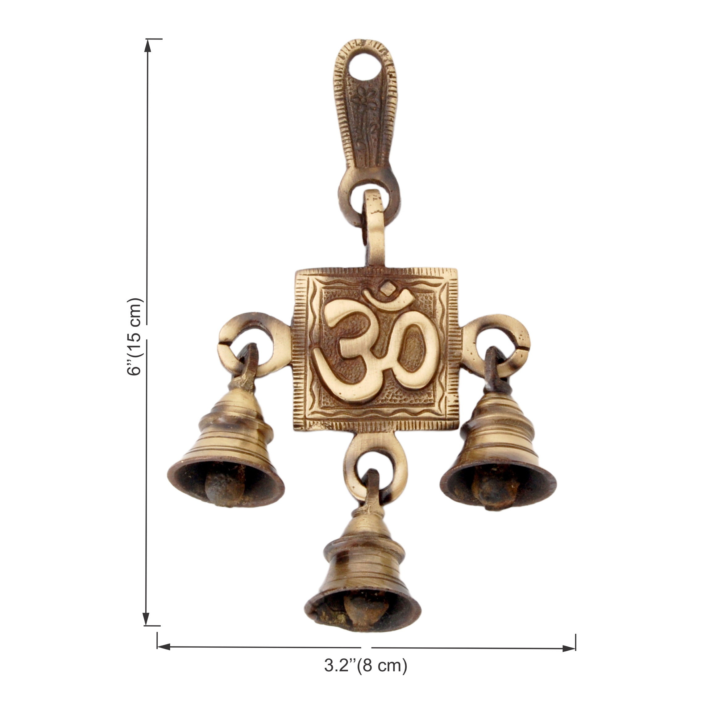 Brass Designer Om Hanging Bell