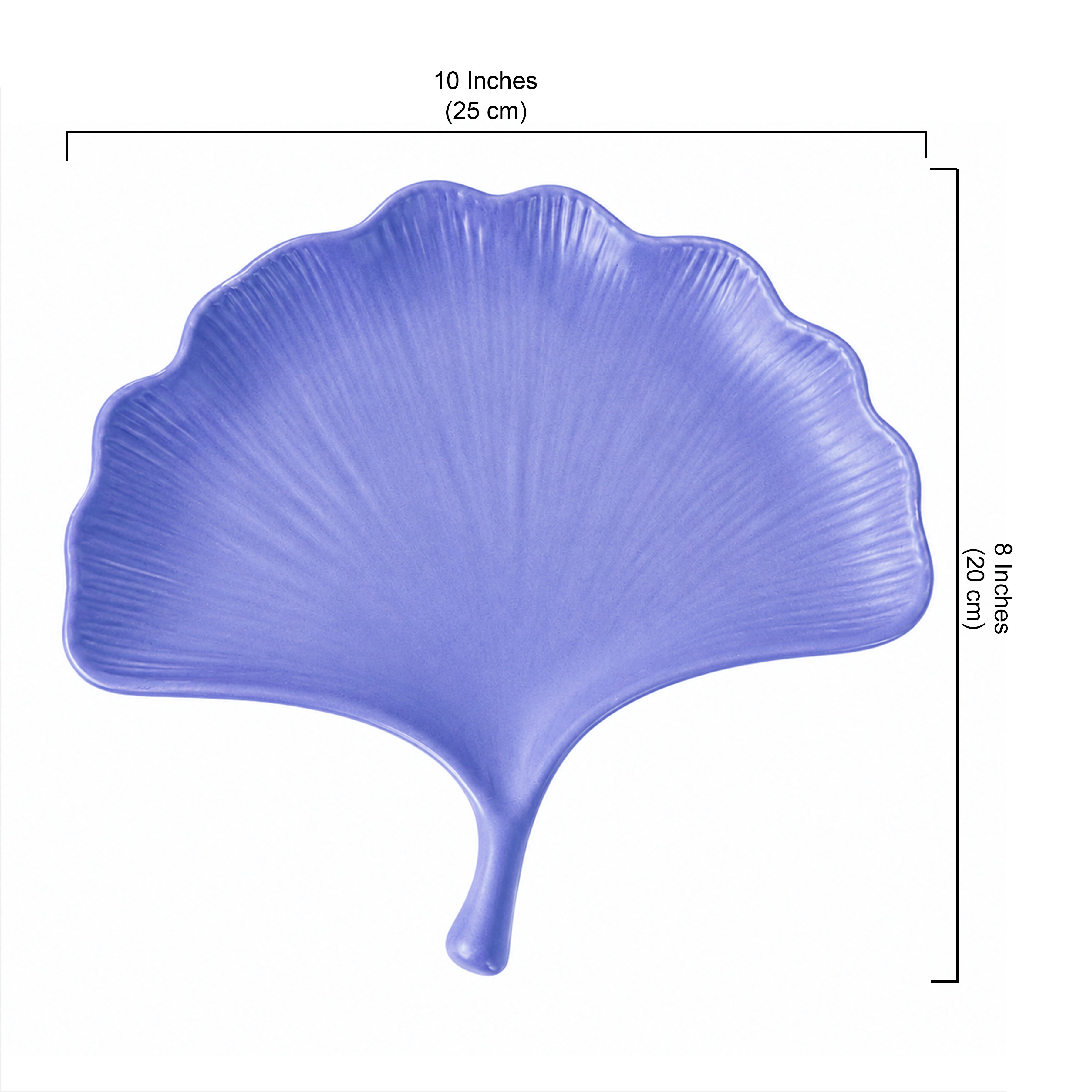 Ginkgo Leaf Shaped Ceramic Serving Plate