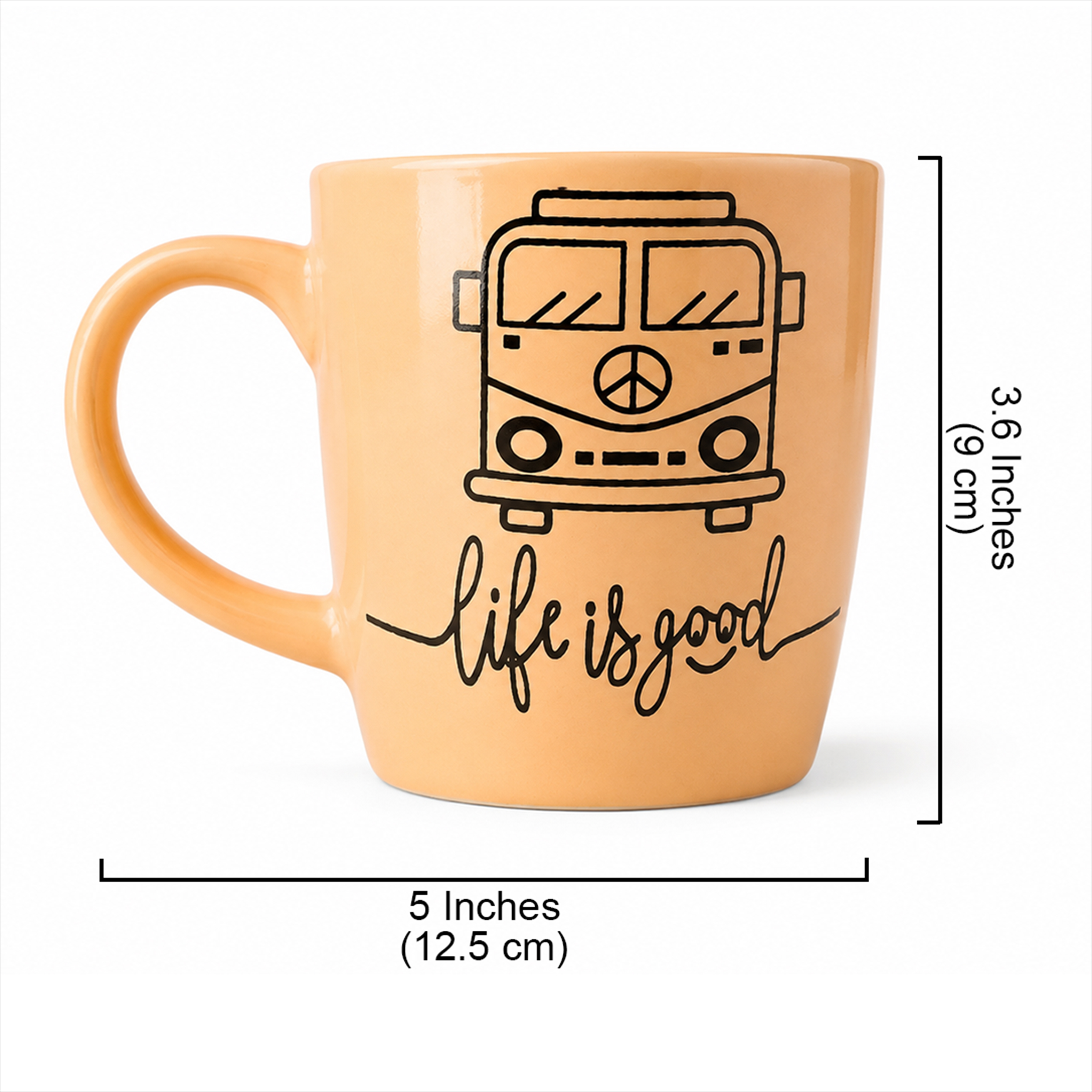 Life is Good Design Ceramic Coffee Mug
