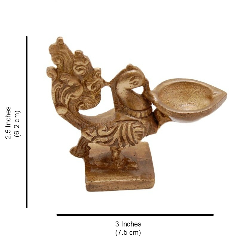 Brass Peacock Deepak Oil Lamp