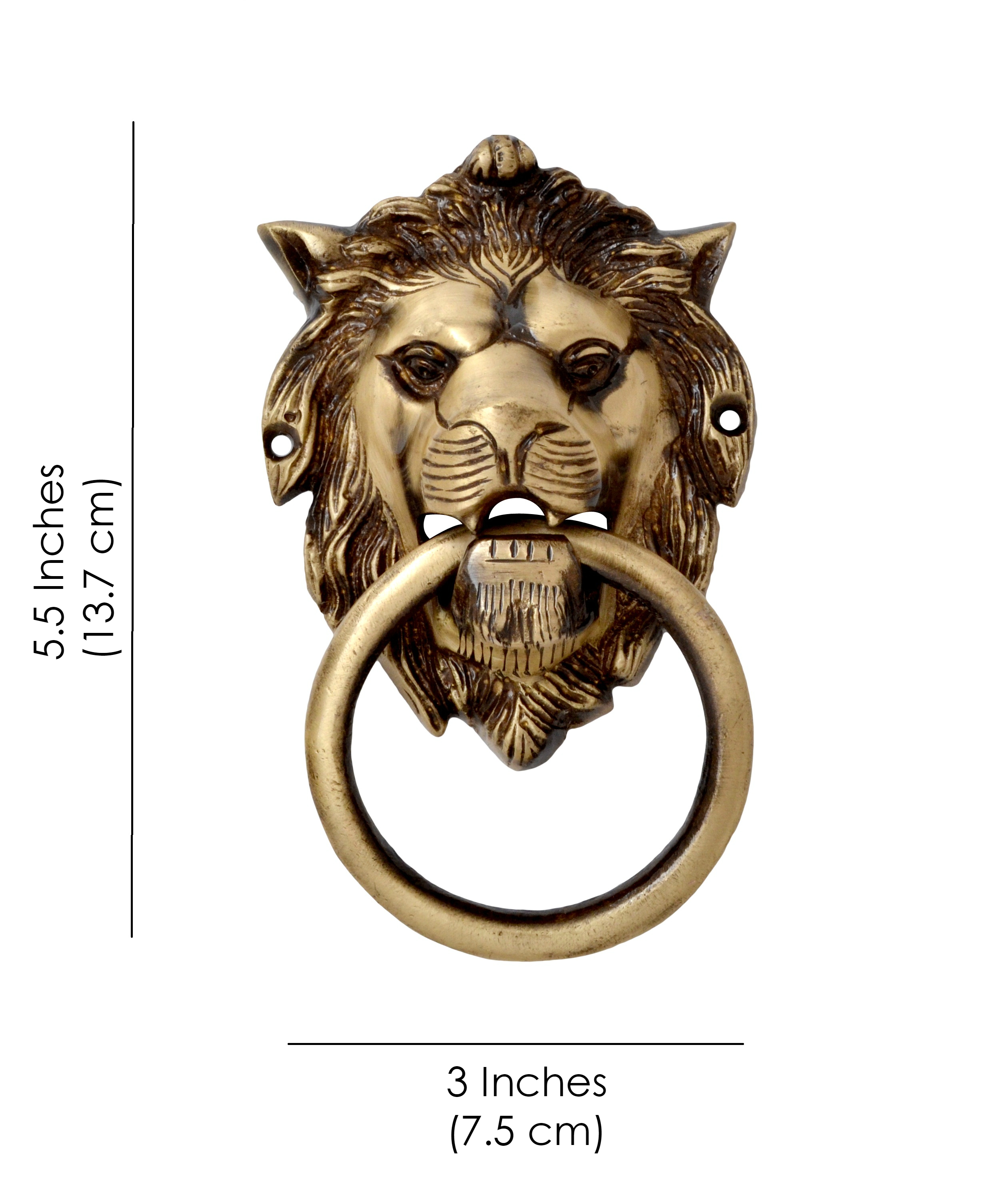 Lion Mouth Brass Door Knocker
