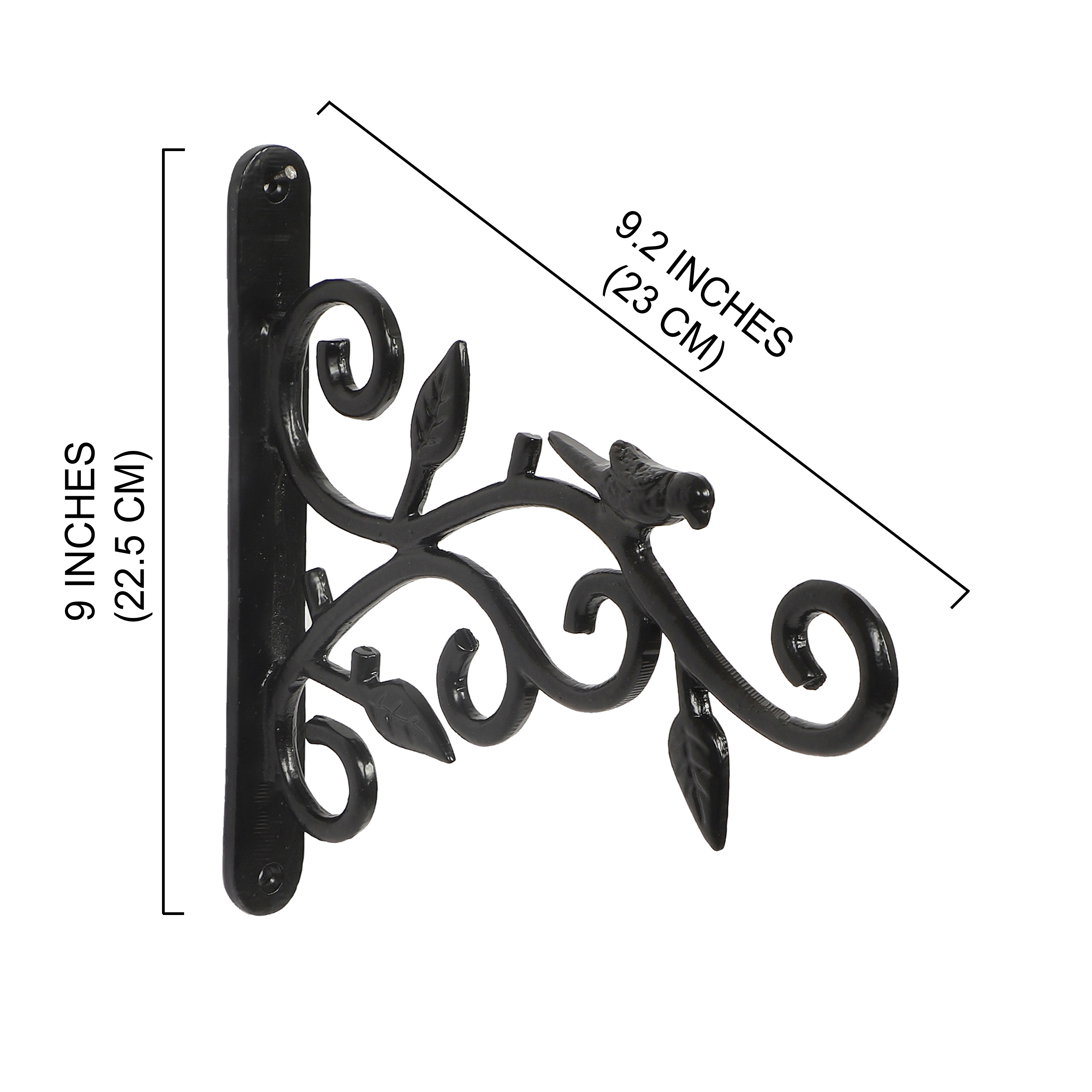 Metal Bird Design Wall Hook Plant Bracket