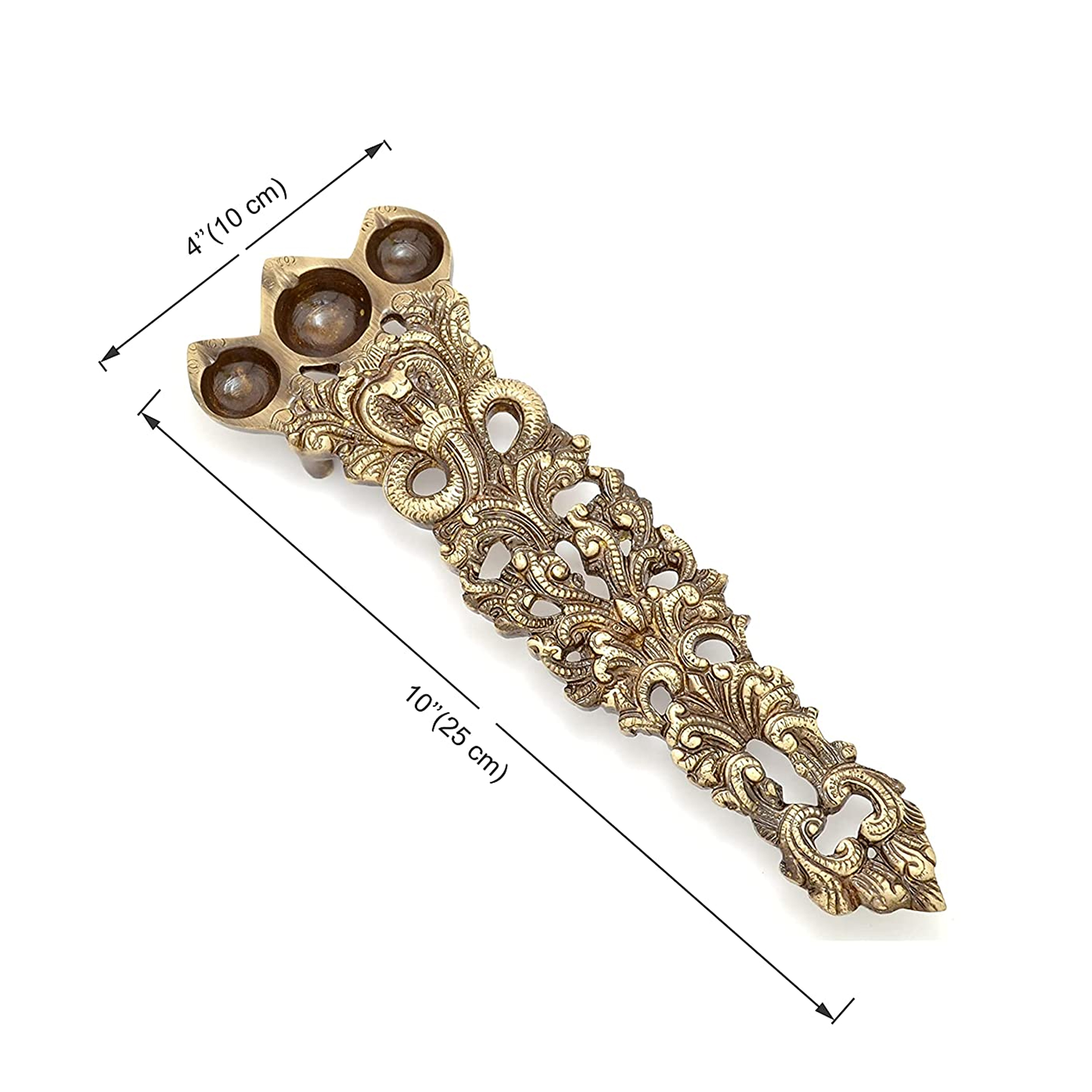 Sheshnag Design Brass Pooja Spoon, Brass Hawan Spoon